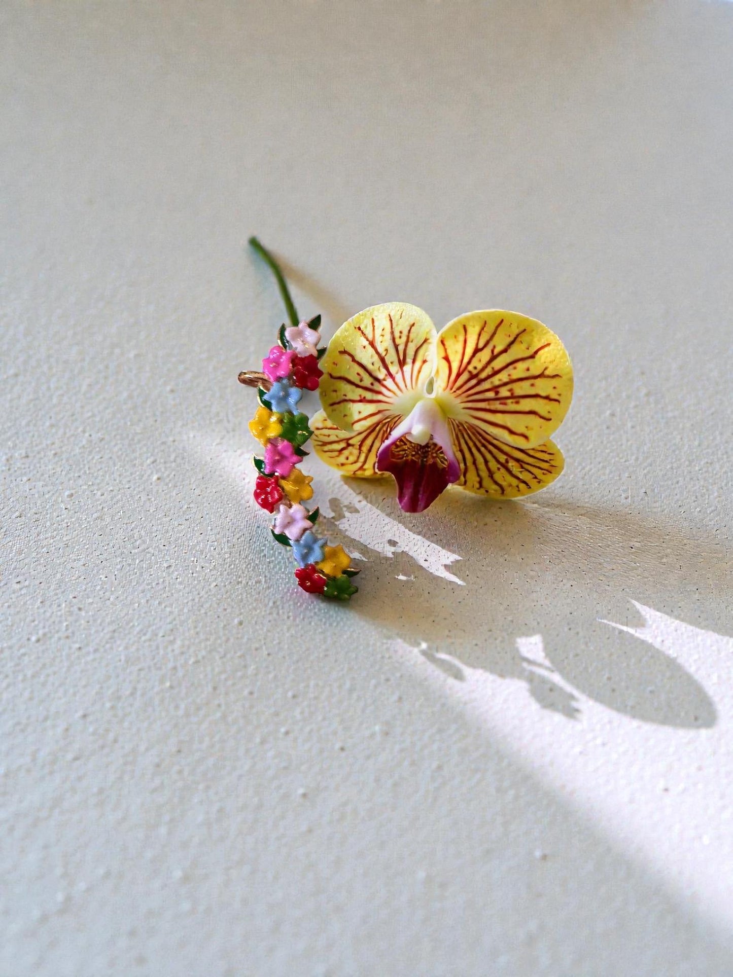 Orchid Medley Ear Cuff Stud: Cattleya Flower Earring Wrap- Orchid Fleur Collection