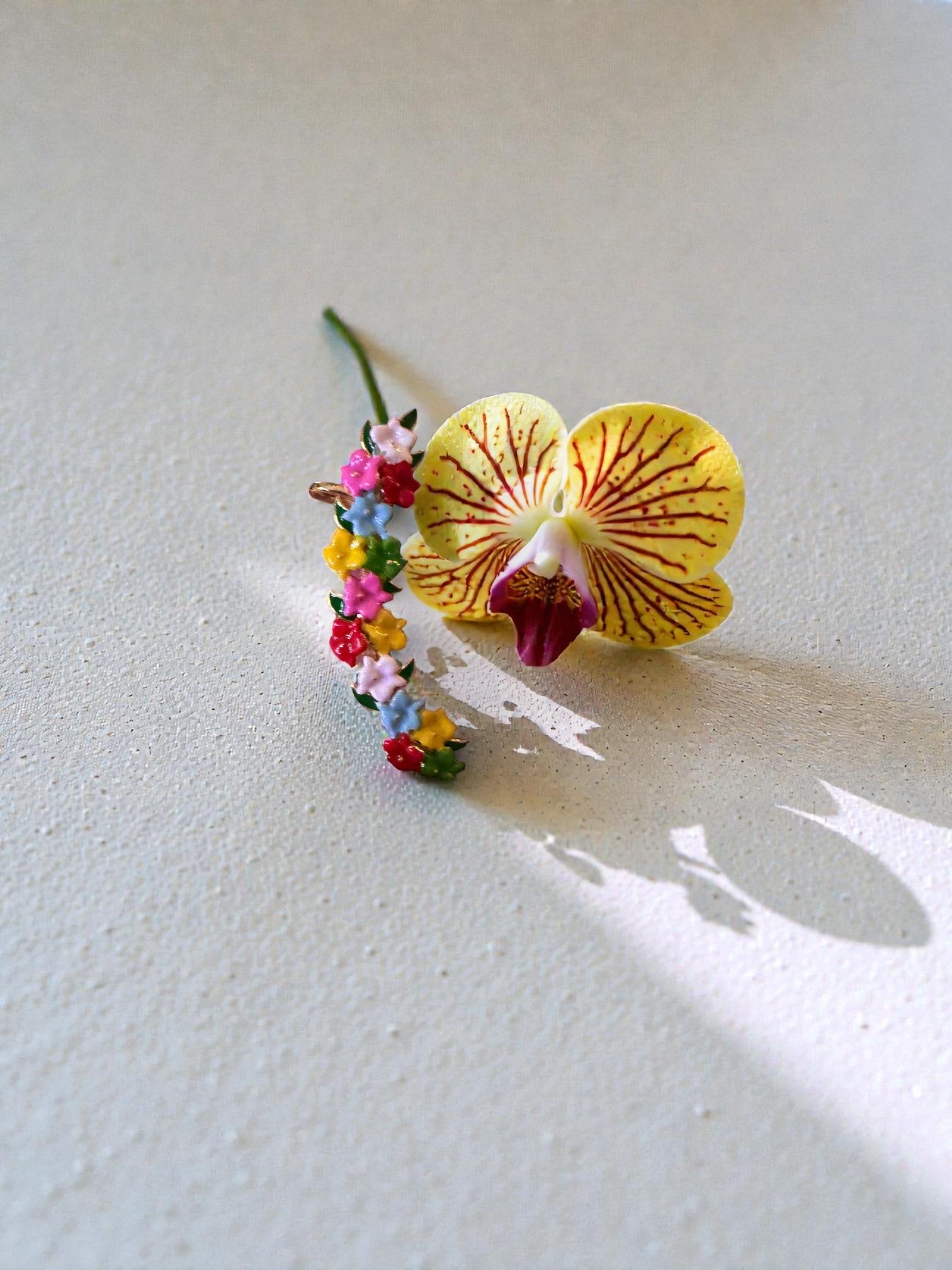 Orchid Medley Ear Cuff Stud: Cattleya Flower Earring Wrap- Orchid Fleur Collection