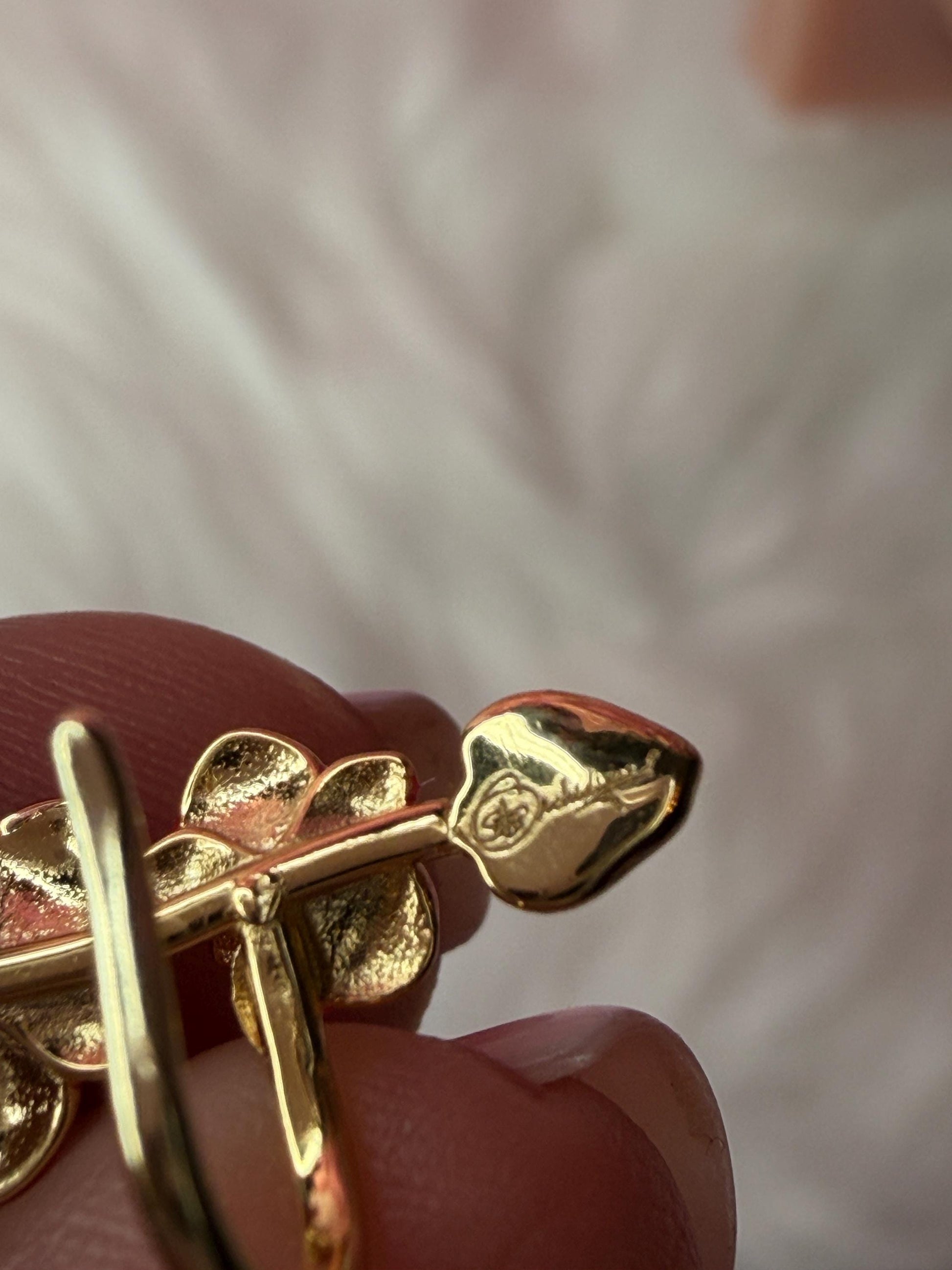 Red Orchid Ear Cuff Stud: Phalaenopsis Flower Earring Climber- Orchid Fleur Collection