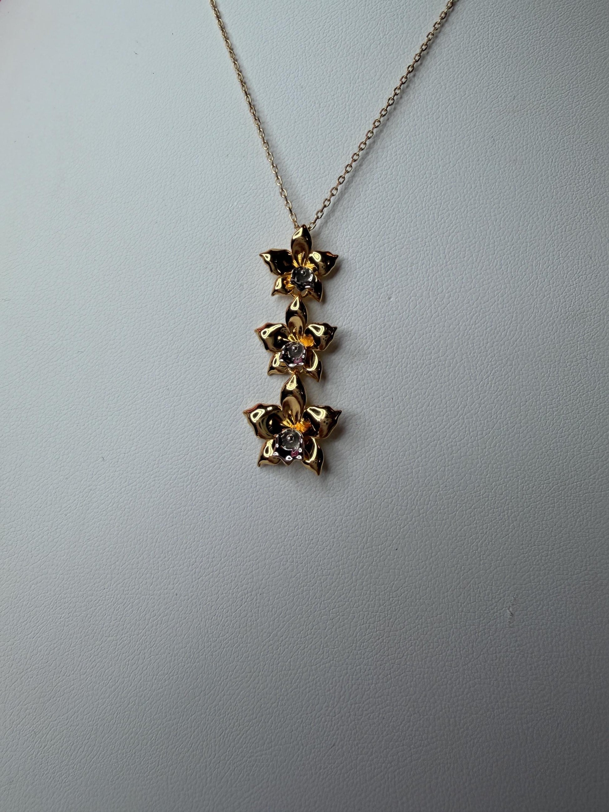 Aloha Cascading Orchid Jewelry Necklace