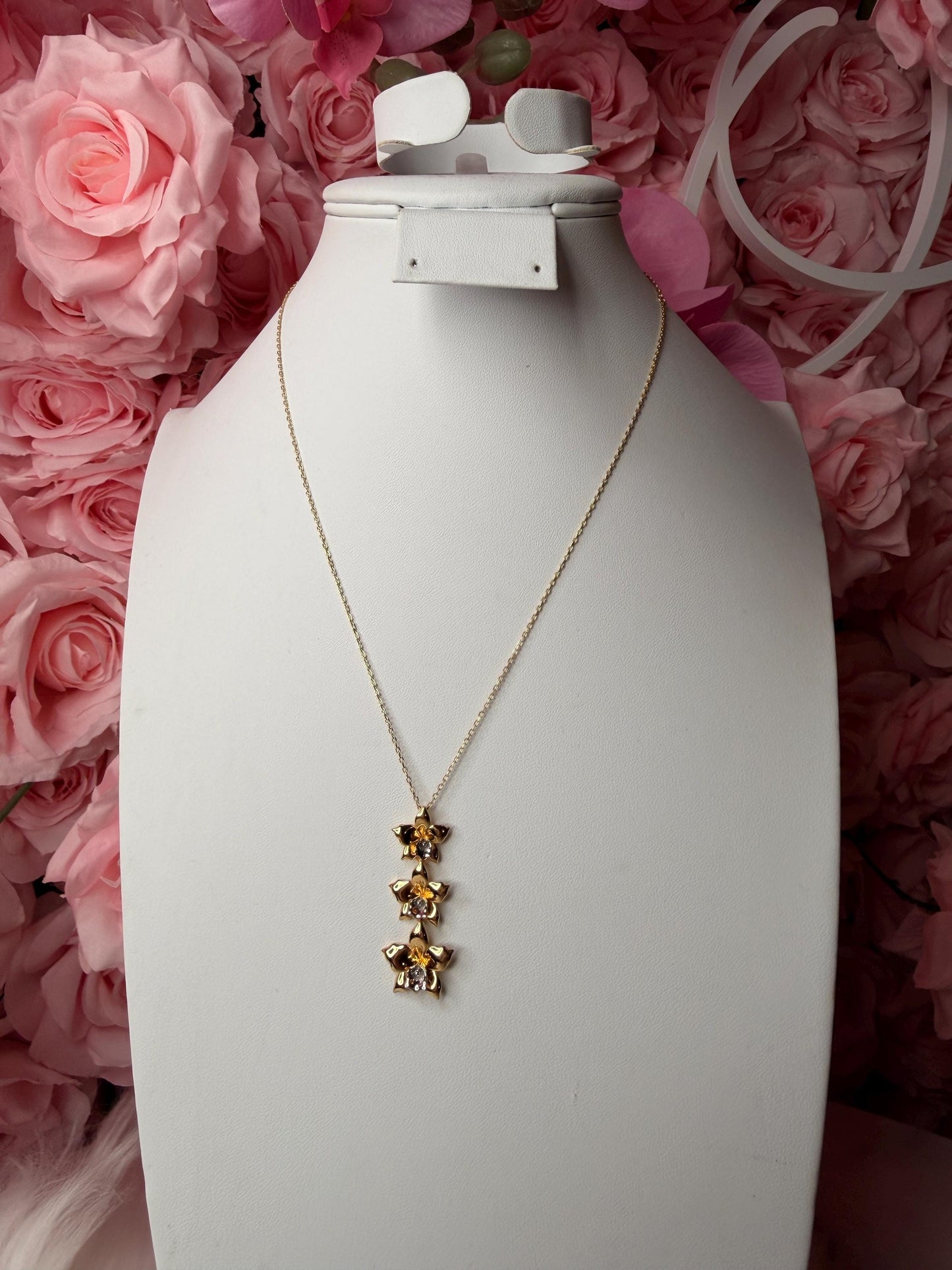 Aloha Cascading Orchid Jewelry Necklace