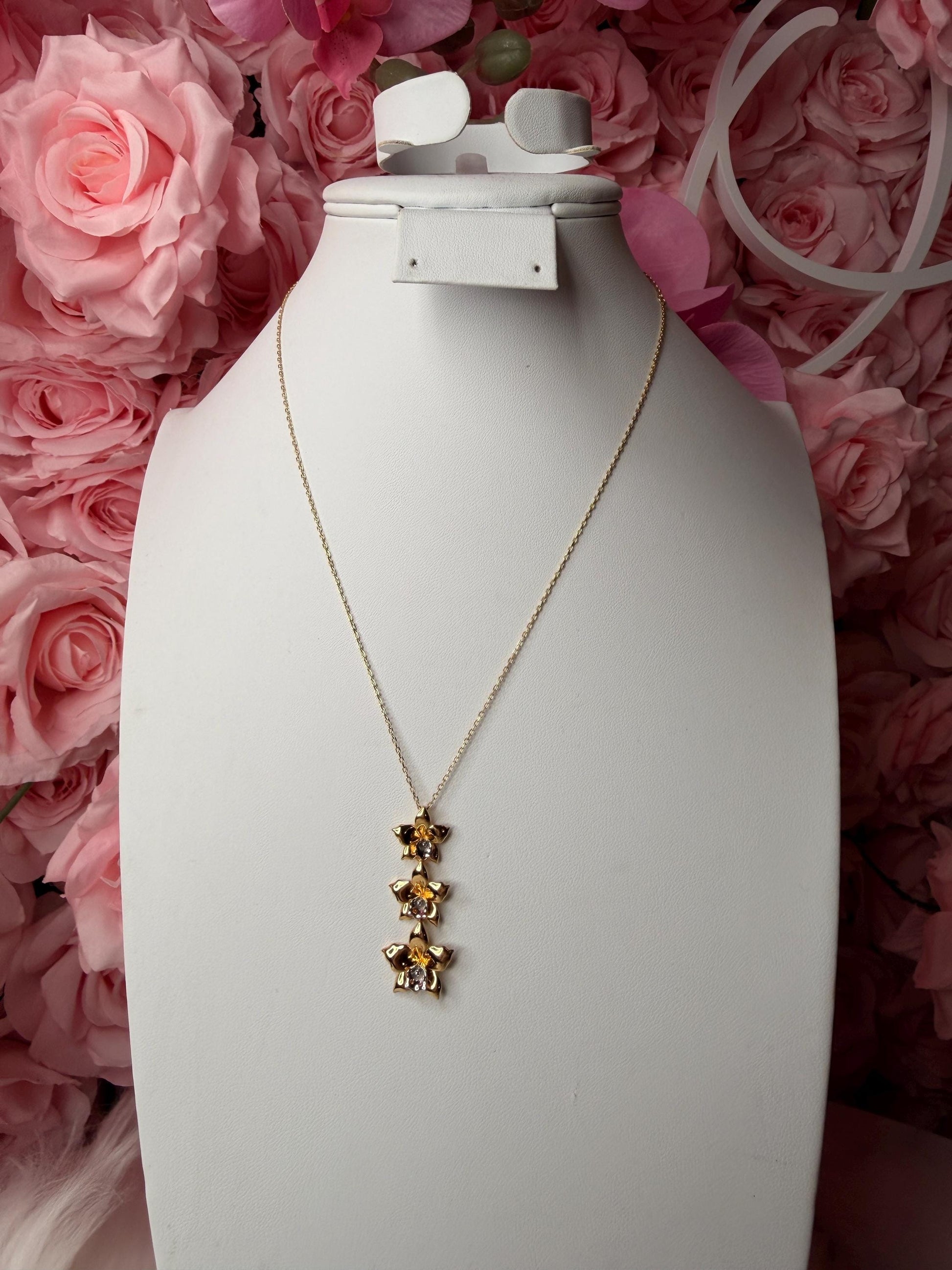 Aloha Cascading Orchid Jewelry Necklace