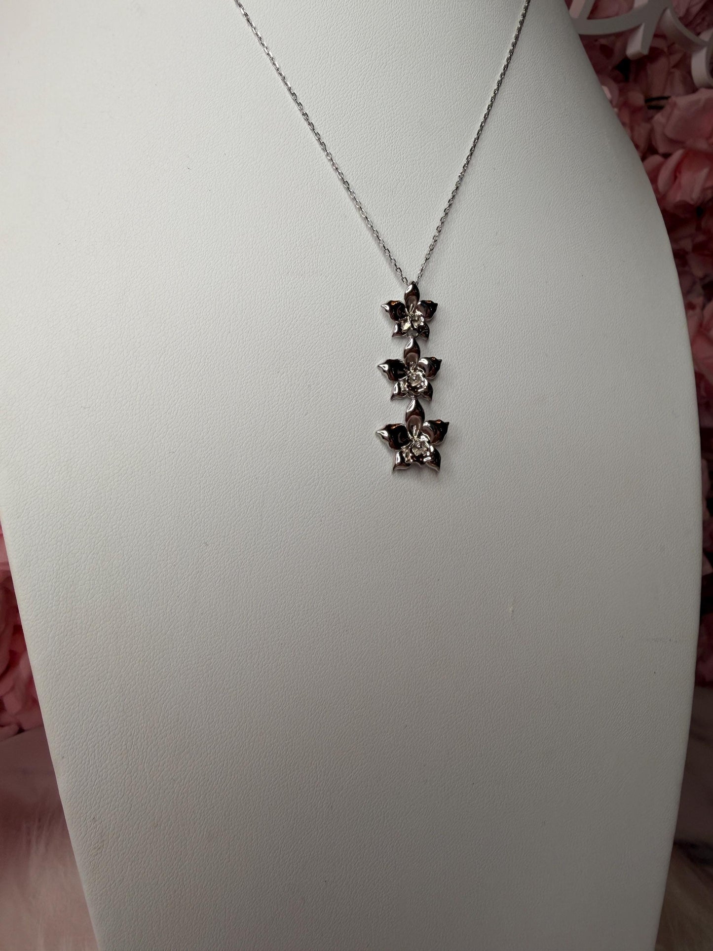 Aloha Cascading Orchid Jewelry Necklace