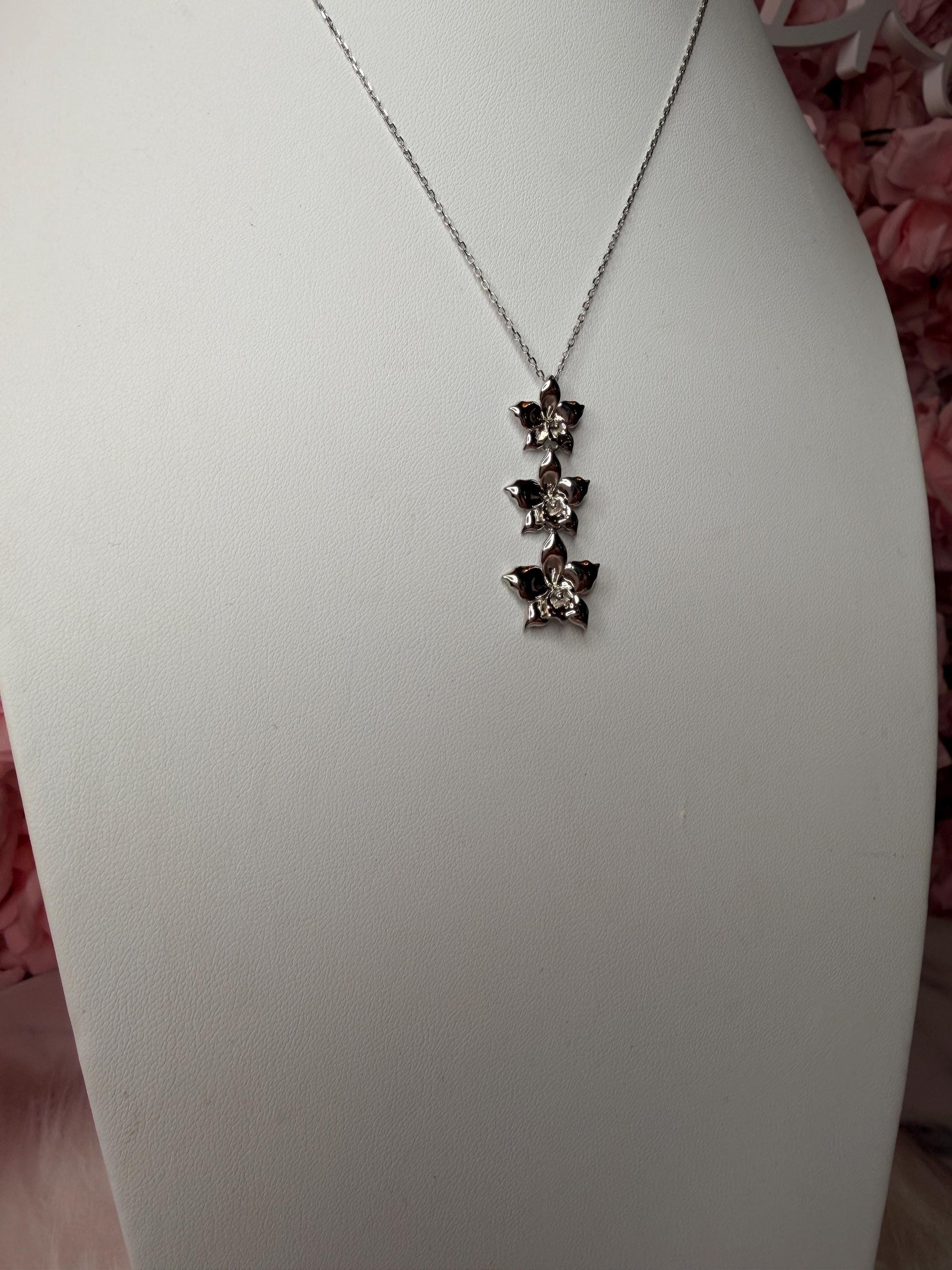 Aloha Cascading Orchid Jewelry Necklace