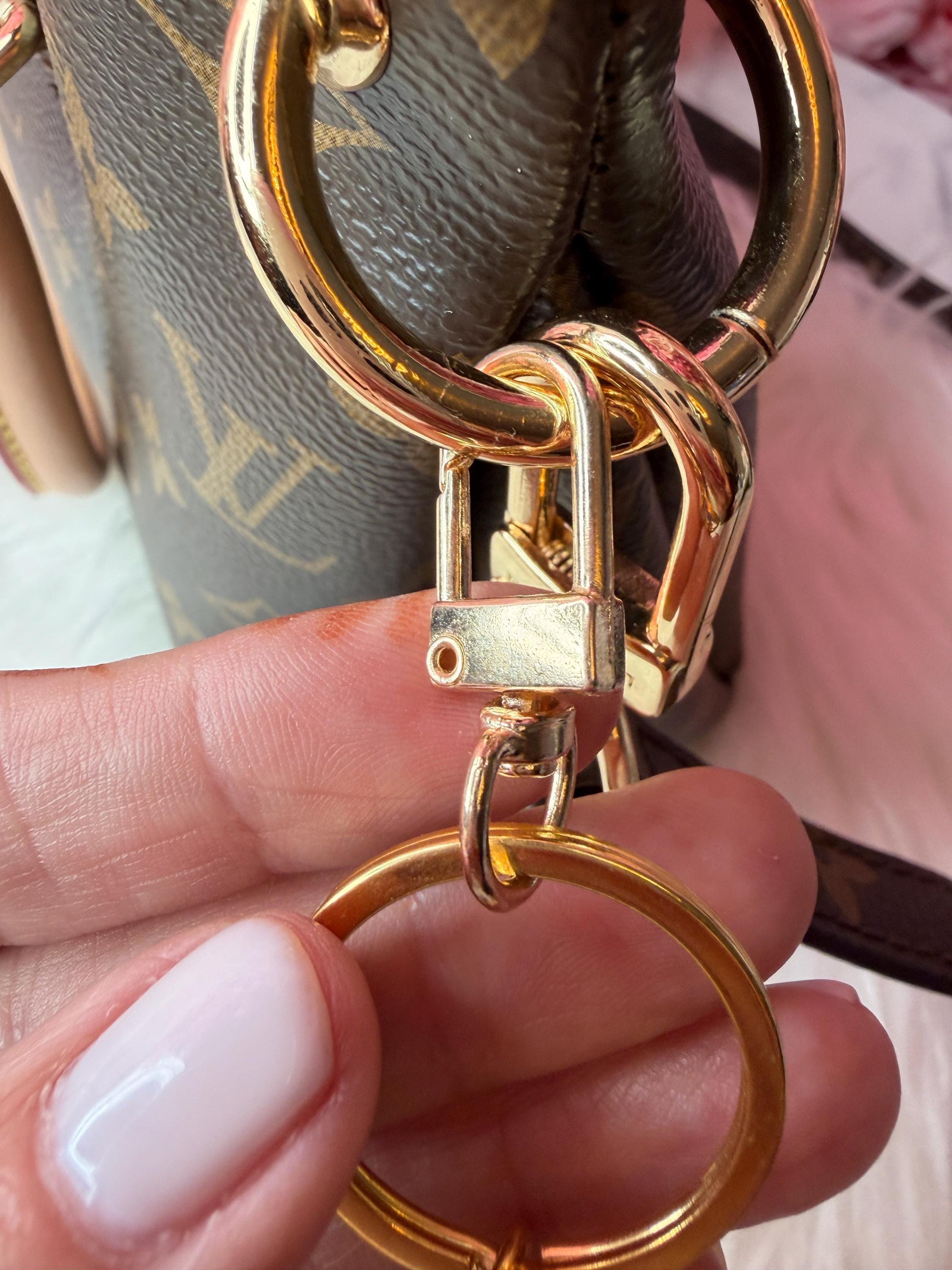 Luxury Purse Charm | Pink & Red Phalaenopsis
