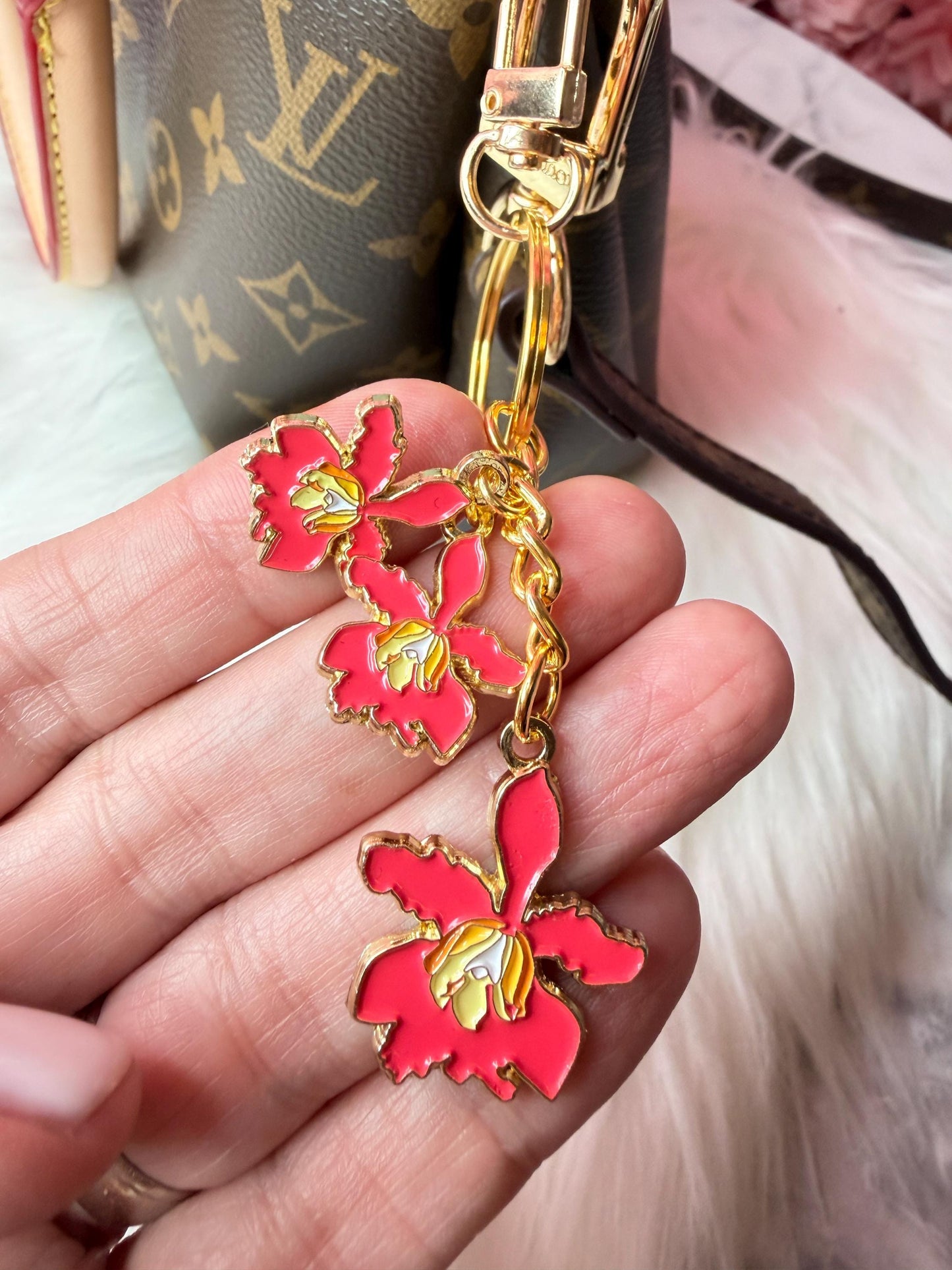 Luxury Purse Charm | Myrmecophila Orchid