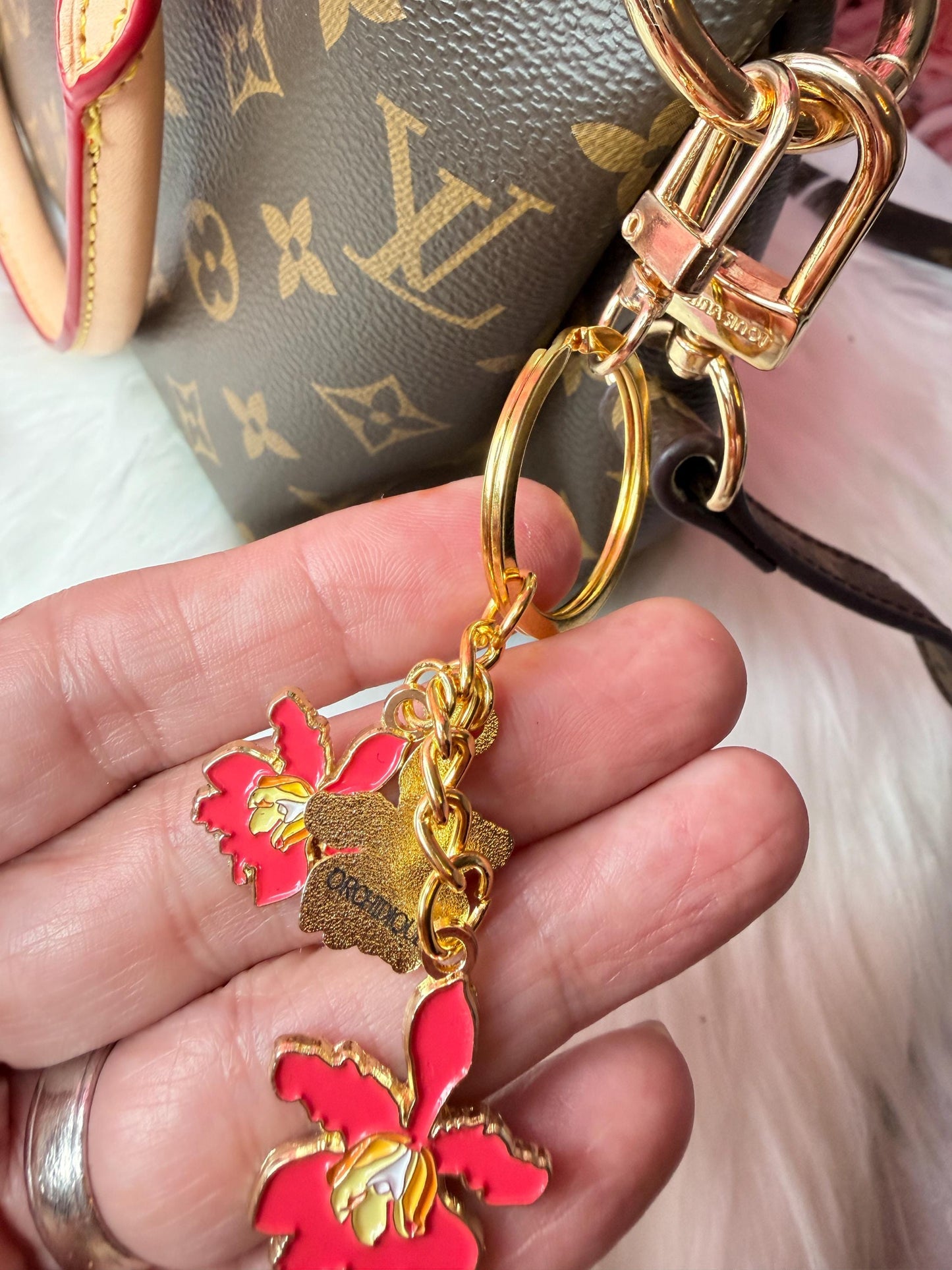 Luxury Purse Charm | Myrmecophila Orchid