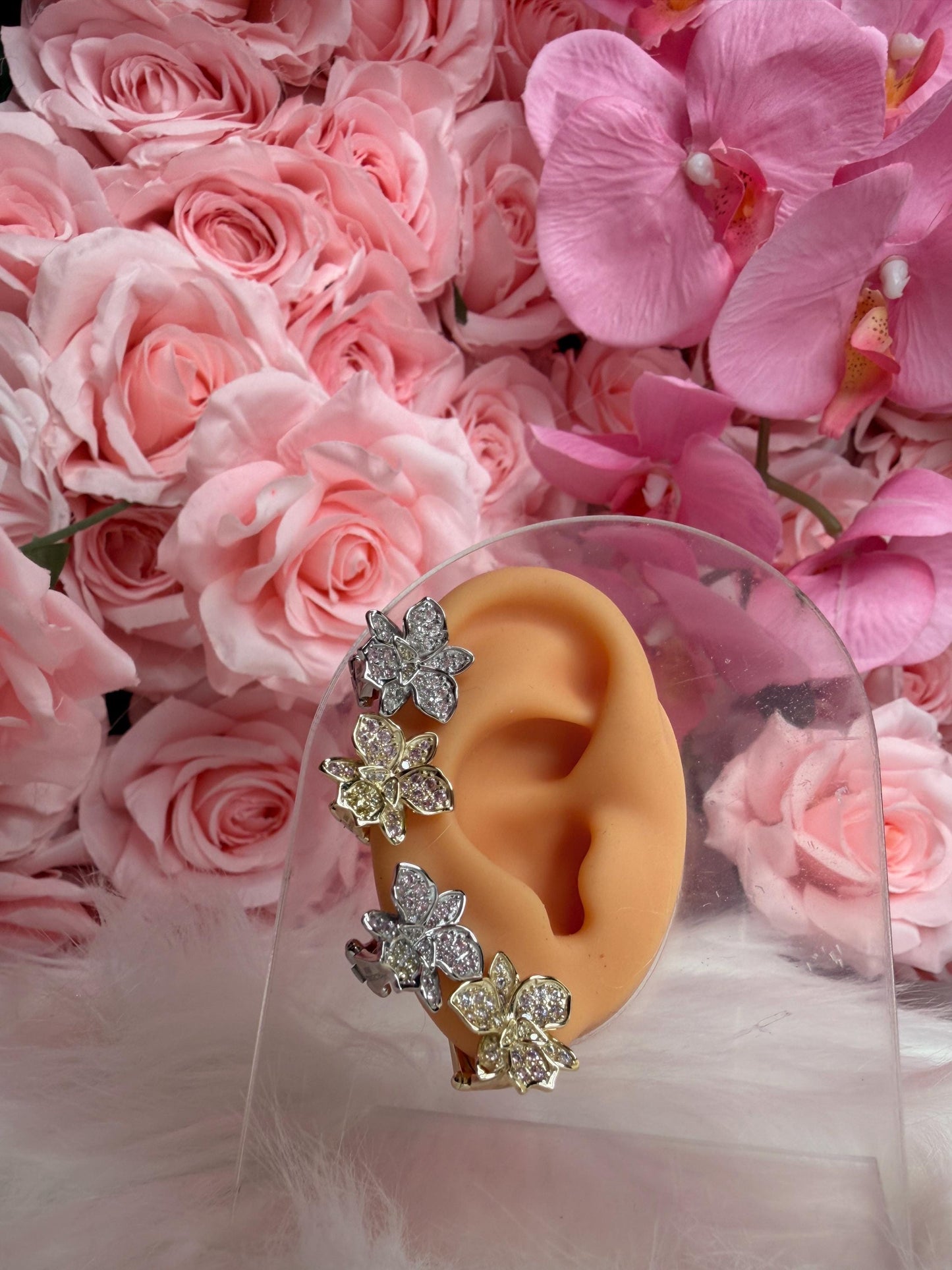 Shimmer Me Hawaiian Cattleya Earrings