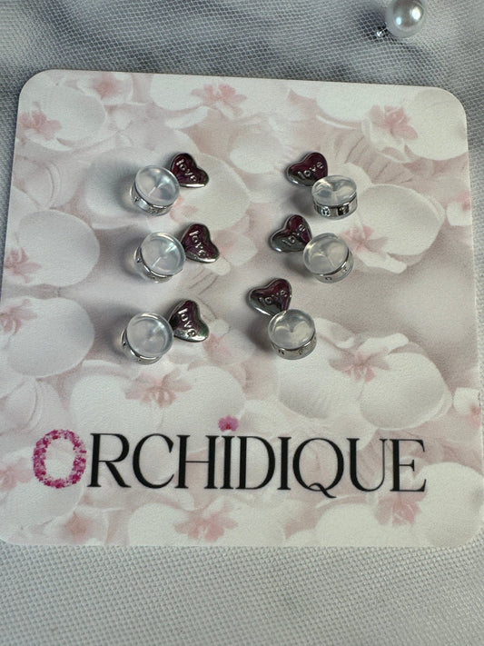 Love Earring Backs • Heart - Shaped Earring Lifters • Gold/Silver/Rose Gold • Hypoallergenic & Secure - Orchidique