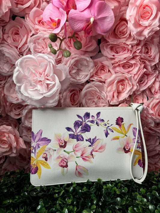 Orchid Elegance Clutch Bag, Floral Statement Purse, Unique Evening Bag, Botanical Fashion Accessory, Nature - Inspired Gift - Orchidique