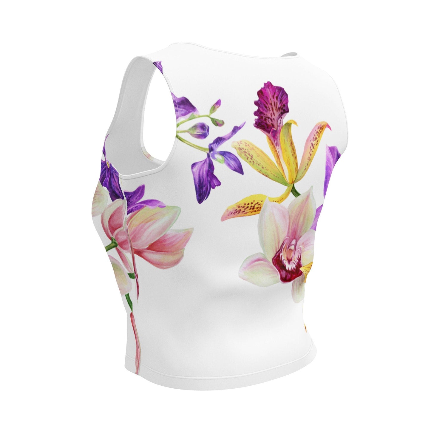 Orchid Flower Women's Top • Floral Gardening Tee • Orchid Lover Gift • Women's Tank Top - Floral Cropped Top - Orchid Flowers T-Shirt - Orchidique