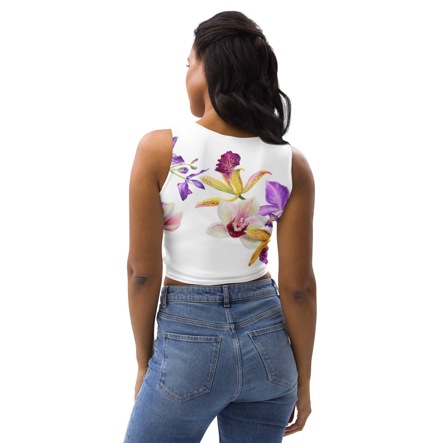 Orchid Flower Women's Top • Floral Gardening Tee • Orchid Lover Gift • Women's Tank Top - Floral Cropped Top - Orchid Flowers T-Shirt - Orchidique