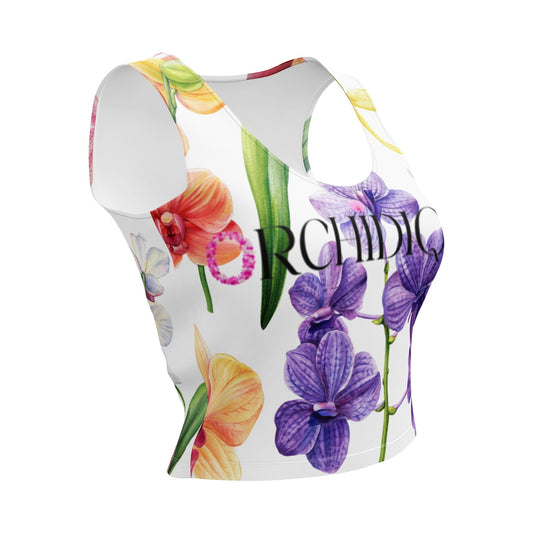 Orchid Flower Women's Top • Floral Gardening Tee • Orchid Lover Gift • Women's Tank Top - Floral Cropped Top - Orchid Flowers T-Shirt - Orchidique