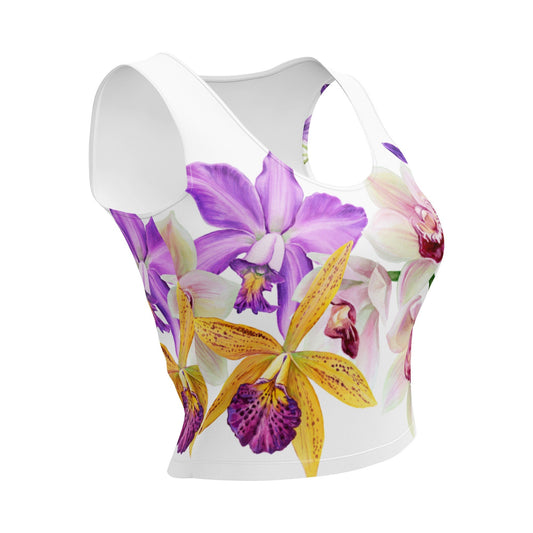 Orchid Flower Women's Top • Floral Gardening Tee • Orchid Lover Gift • Women's Tank Top - Floral Cropped Top - Orchid Flowers T-Shirt - Orchidique