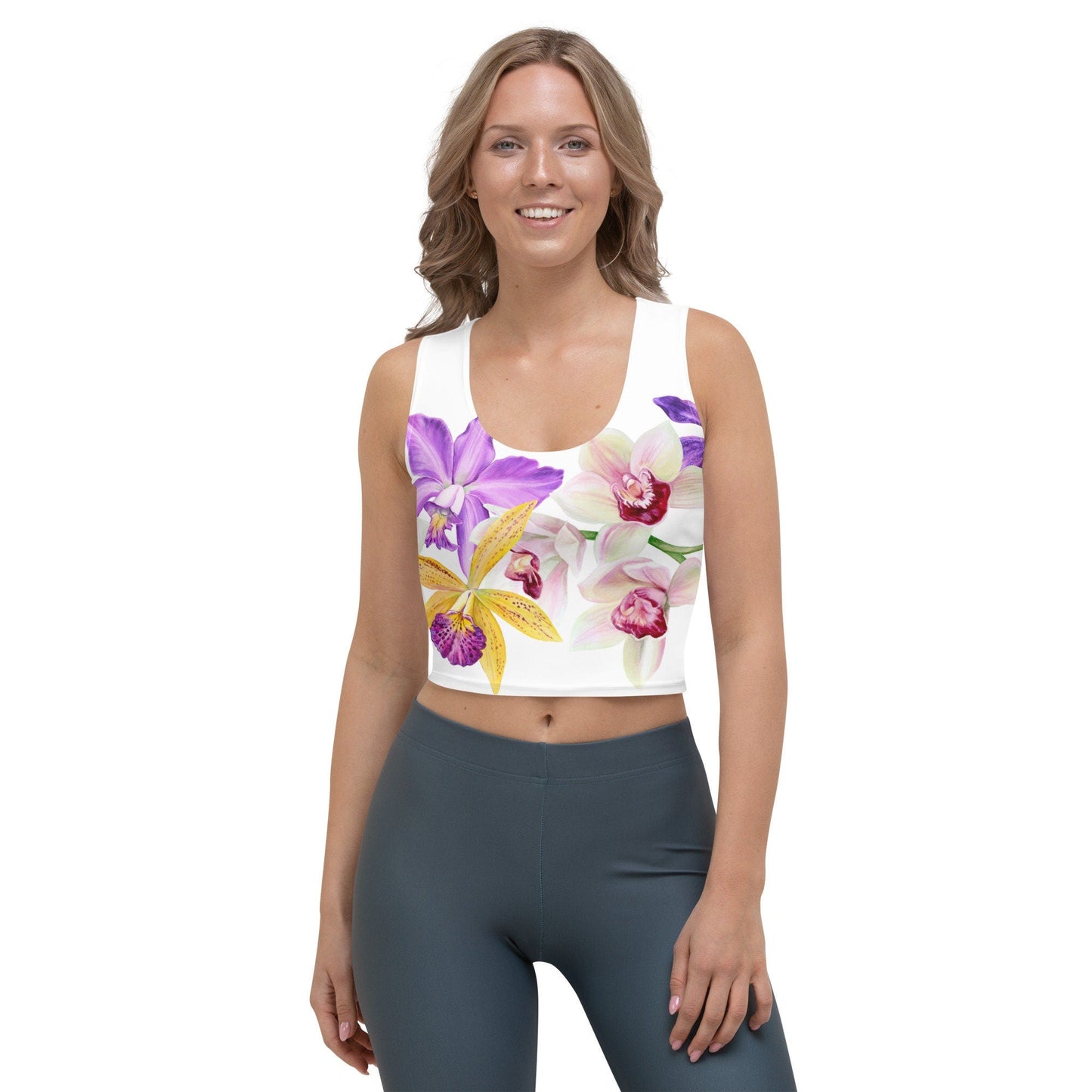 Orchid Flower Women's Top • Floral Gardening Tee • Orchid Lover Gift • Women's Tank Top - Floral Cropped Top - Orchid Flowers T-Shirt - Orchidique