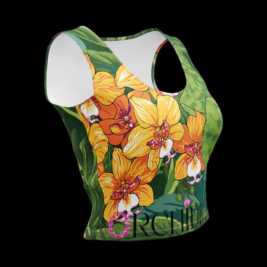 Orchid Flower Women's Top • Floral Gardening Tee • Orchid Lover Gift • Women's Tank Top - Floral Cropped Top - Orchid Flowers T-Shirt - Orchidique