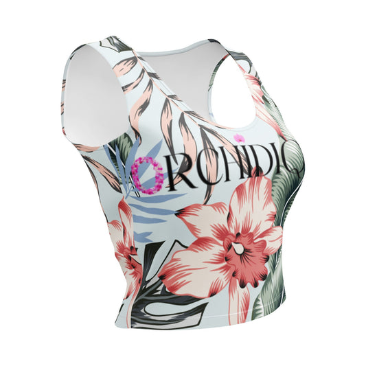 Orchid Flower Women's Top • Floral Gardening Tee • Orchid Lover Gift • Women's Tank Top - Floral Cropped Top - Orchid Flowers T-Shirt - Orchidique