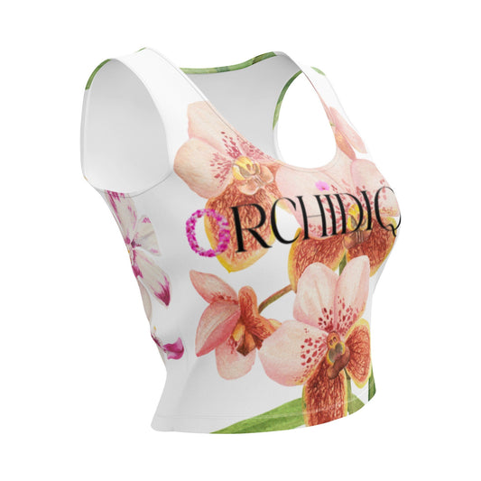 Orchid Flower Women's Top • Floral Gardening Tee • Orchid Lover Gift • Women's Tank Top - Floral Cropped Top - Orchid Flowers T-Shirt - Orchidique