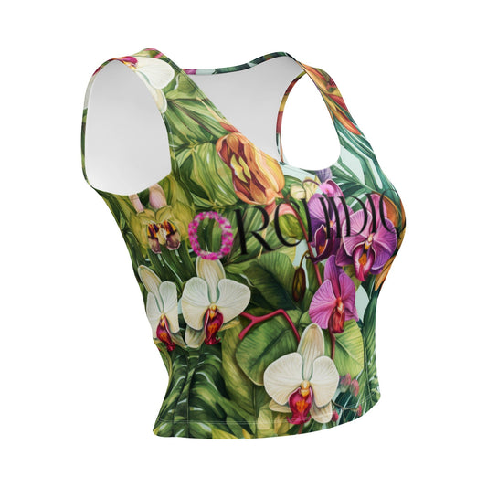 Orchid Flower Women's Top • Floral Gardening Tee • Orchid Lover Gift • Women's Tank Top - Floral Cropped Top - Orchid Flowers T-Shirt - Orchidique