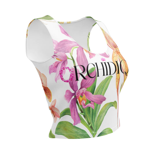 Orchid Flower Women's Top • Floral Gardening Tee • Orchid Lover Gift • Women's Tank Top - Floral Cropped Top - Orchid Flowers T-Shirt - Orchidique