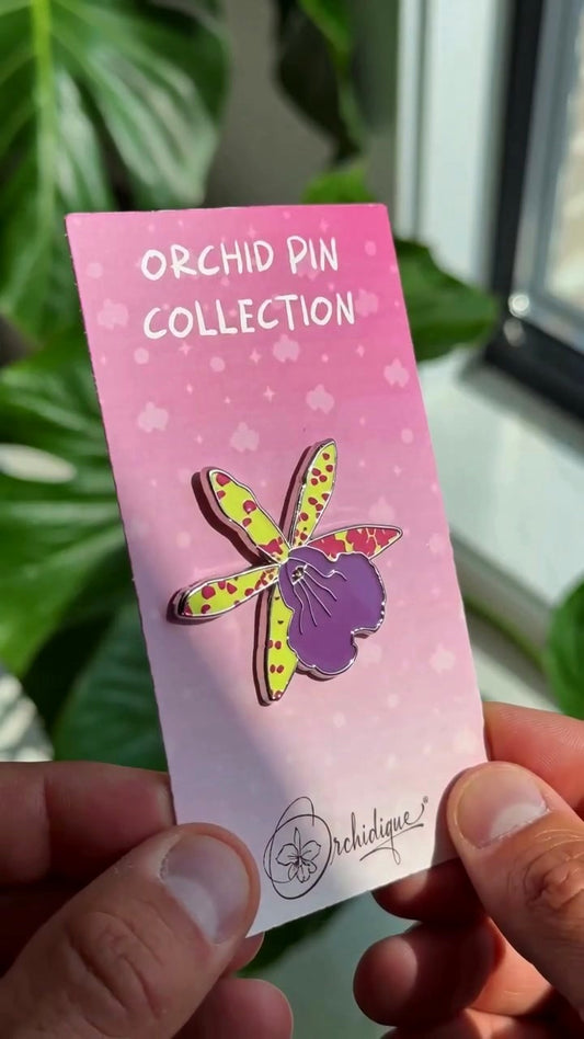 BC Hippoclamia Enamel Pin- Orchid Flower Enamel Pin