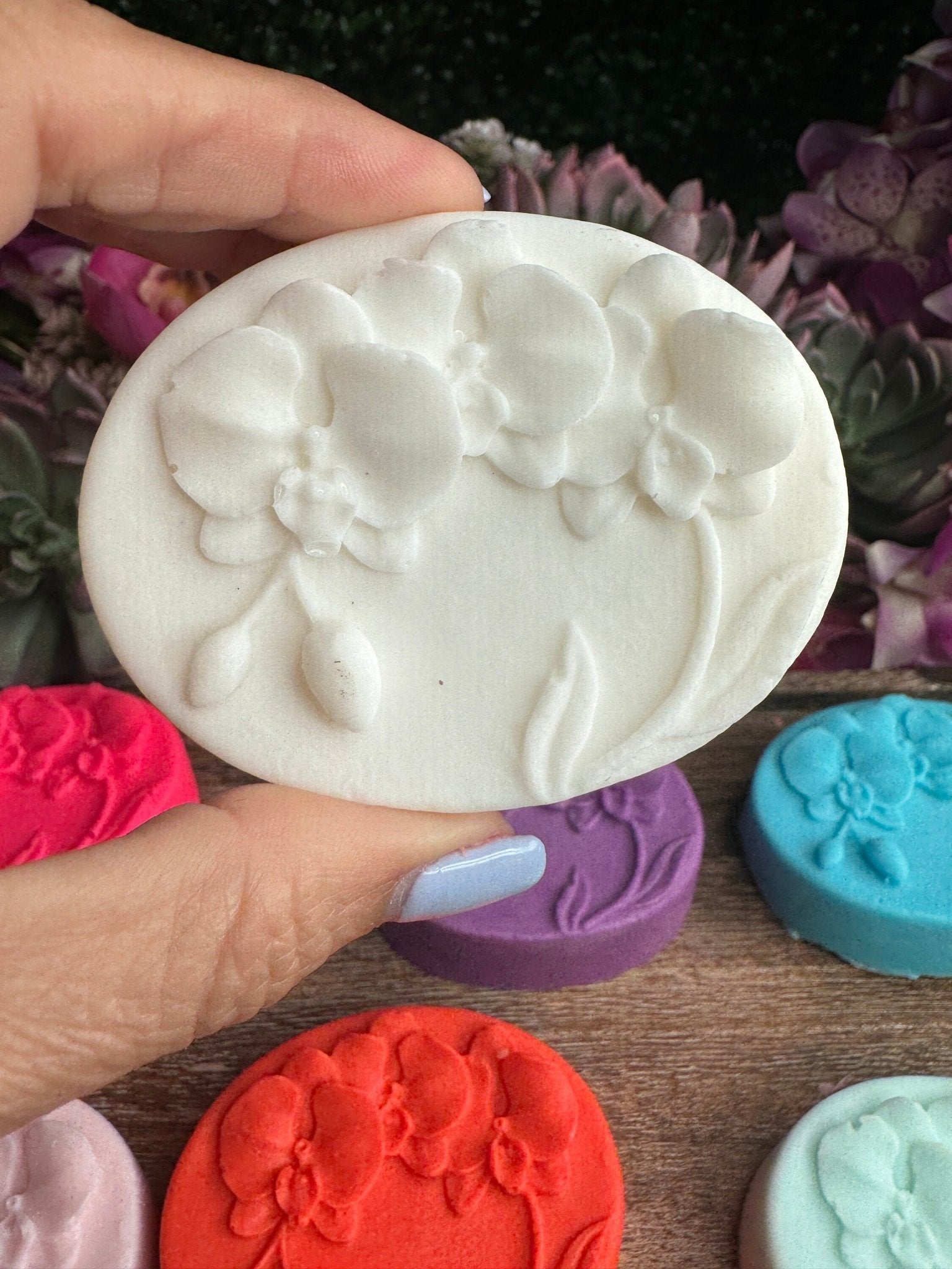Phalaenopsis Bar Orchid Soap • Handmade Floral Soap Bars • Unique Bridal or Shower Favors & Gifts for Orchid Lovers - Orchidique