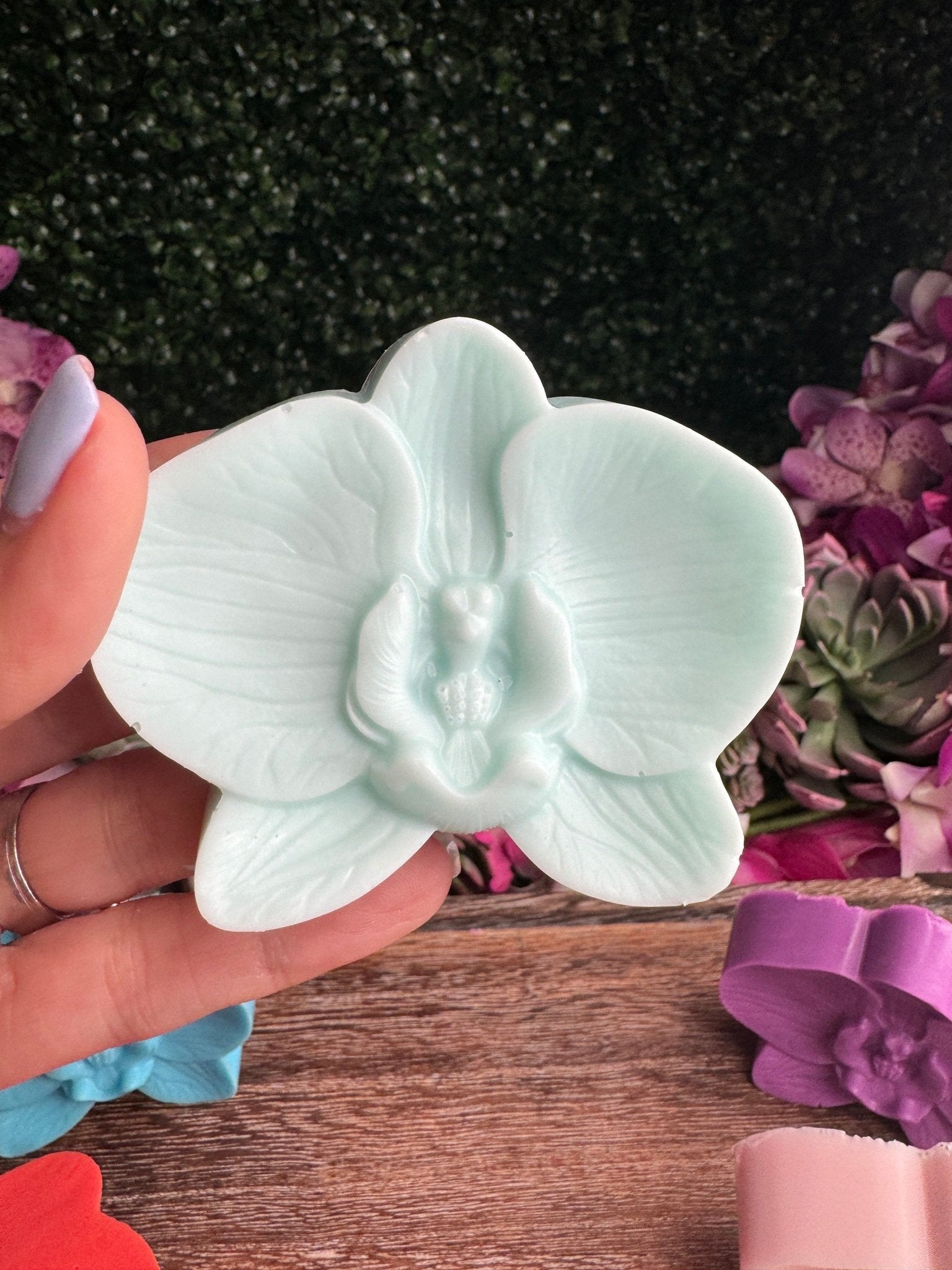 Phalaenopsis Orchid Soap • Handmade Floral Soap Bars • Unique Bridal Favors & Gifts for Orchid Lovers - Orchidique
