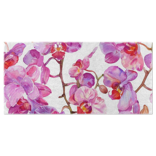 Pink Orchid Beach Towel • Tropical Floral Beach Towel • Elegant Orchid Beach Towel - Orchidique