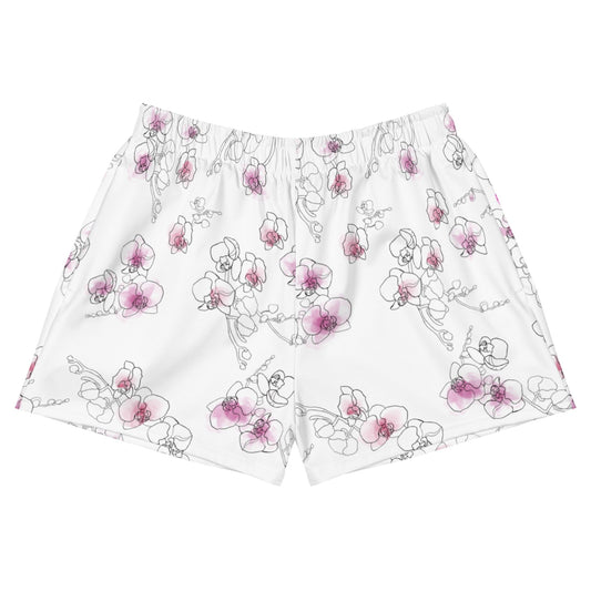 Pink Orchids Shorts · Floral Shorts · Botanical Print Shorts - Orchidique