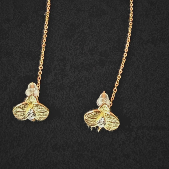 Phalaenopsis orchid chain cuff gold video