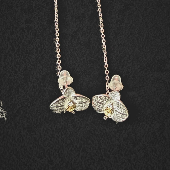 Phalaenopsis orchid chain cuff silver video
