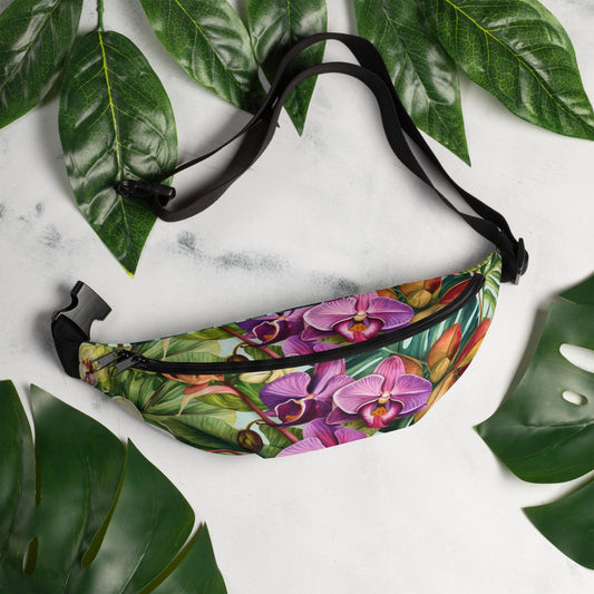 Tropical Phalaenopsis Orchids Fanny Pack · Versatile Crossbody Bag · Stylish Travel Purse - Orchidique