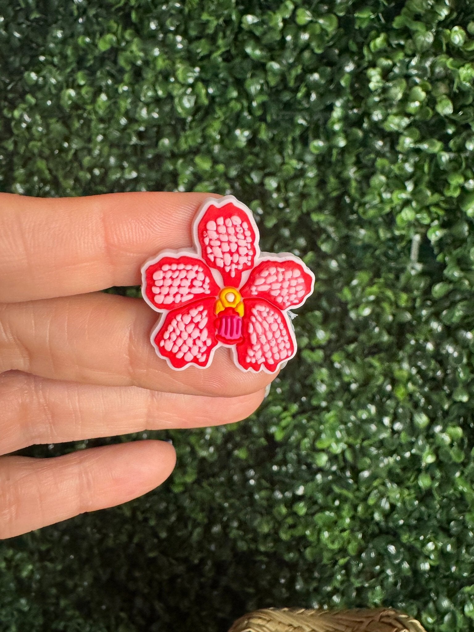 Vanda Orchid Charms for Crocs • Tropical Shoe Charms • Pink, Orange, Lime & Purple • Orchidique™ - Orchidique