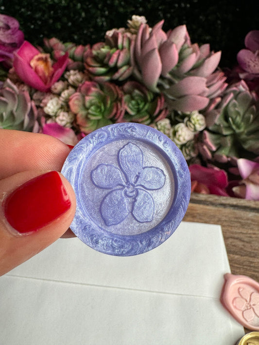 Vanda Orchid Wax Seal Stickers · Self - Adhesive Floral Orchid Seals for Invitations & More: Perfect for Invitations, Menus, Seating Charts - Orchidique