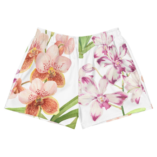 Vanda Orchids Shorts · Floral Shorts · Botanical Print Shorts - Orchidique